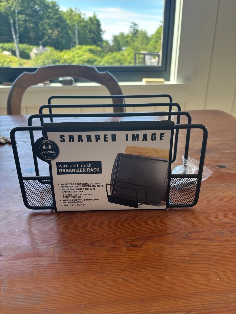 Sharper Image Black Wire & Mesh Multi-Slot Organizer